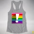 Original LGBTQ Pride Flag Exclamation Point Racerback Tank