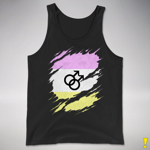 Twink Pride Flag Ripped Reveal Premium Tank Top