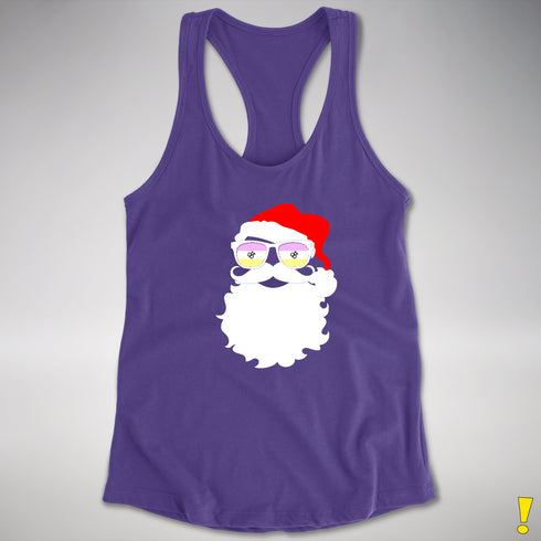 Santa’s Twink Pride Flag Shades Racerback Tank - Purple
