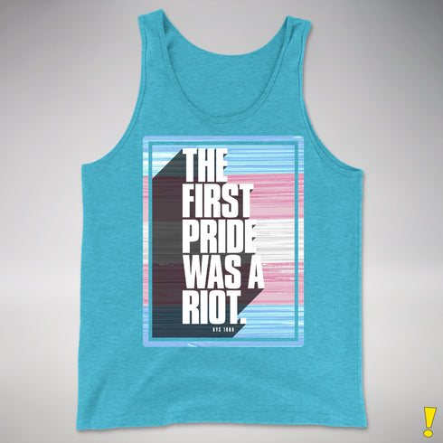 The First Pride Was a Riot - Trans Pride Flag Premium Tank Top