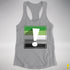 Aromantic Pride Flag Exclamation Point Racerback Tank - Heather Grey