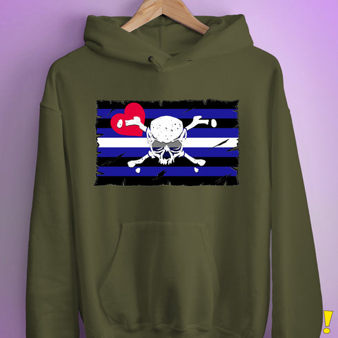 Leather Pride Pirate Flag Hoodie
