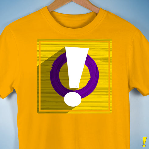 Intersex Pride Flag Exclamation Point Premium Unisex T-Shirt - Gold