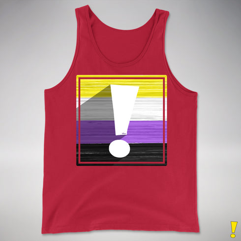 Nonbinary Pride Flag Exclamation Point Premium Tank Top