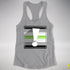 Agender Pride Flag Exclamation Point Racerback Tank - Heather Grey