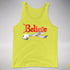 Believe Bigender Pride Flag Jingle Bell Premium Tank Top - Neon Yellow