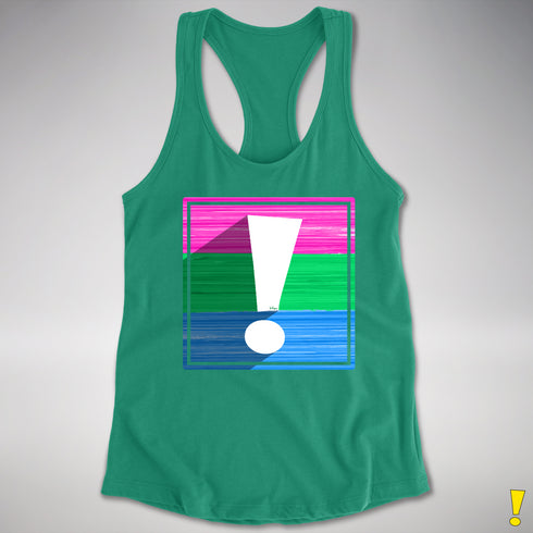 Polysexual Pride Flag Exclamation Point Racerback Tank