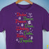 Festive Santa's Reindeer and Drinks Unisex T-Shirt - Purple