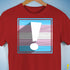 Transgender Pride Flag Exclamation Point Premium Unisex T-Shirt - Red