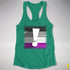 Asexual Pride Flag Exclamation Point Racerback Tank - Kelly Green
