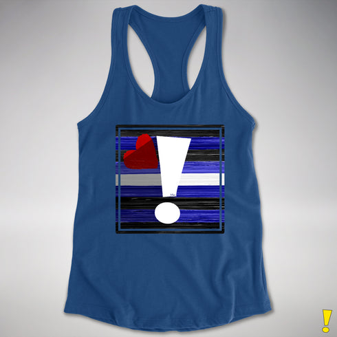 Leather Pride Flag Exclamation Point Racerback Tank