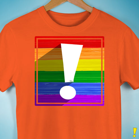 LGBTQ Pride Flag Exclamation Point Premium Unisex T-Shirt