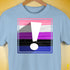 Genderfluid Pride Flag Exclamation Point Premium Unisex T-Shirt - Baby Blue
