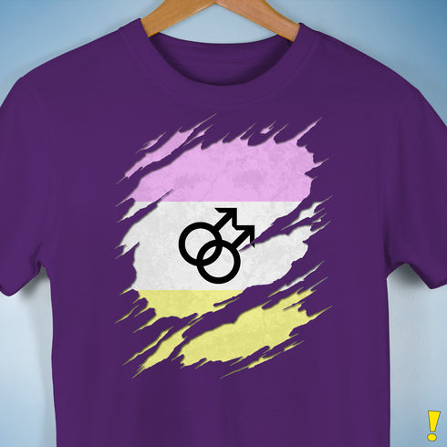 Twink Pride Flag Ripped Reveal Premium Unisex T-Shirt