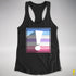 Bigender Pride Flag Exclamation Point Racerback Tank - Black