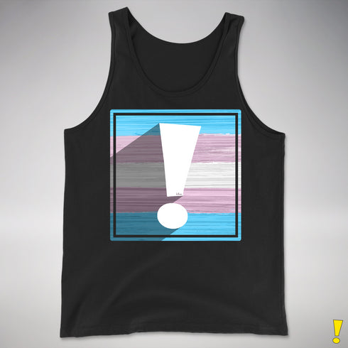 Transgender Pride Flag Exclamation Point Premium Tank Top