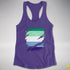 Gay Male Pride Flag Ripped Reveal Racerback Tank