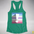 Bigender Pride Flag Exclamation Point Racerback Tank - Kelly Green