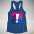 Bisexual Pride Flag Exclamation Point Racerback Tank - Royal