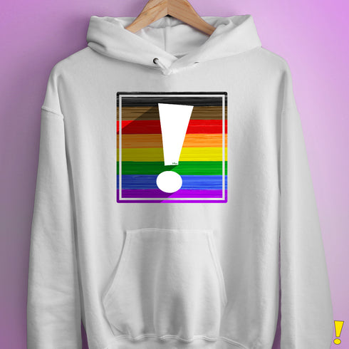 LGBTQ Philly Pride Flag Exclamation Point Hoodie