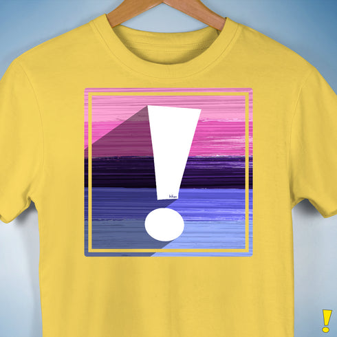 Omnisexual Pride Flag Exclamation Point Premium Unisex T-Shirt - Yellow