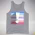 Bigender Pride Flag Exclamation Point Premium Tank Top - Grey Heather