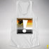 Bear Pride Flag Exclamation Point Racerback Tank - White