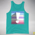 Bigender Pride Flag Exclamation Point Premium Tank Top - Teal