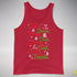 Santa's Reindeer and Drinks Tank Top - Red