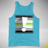Agender Pride Flag Exclamation Point Premium Tank Top - Aqua Triblend