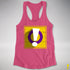 Intersex Pride Flag Exclamation Point Racerback Tank - Hot Pink