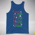 Santa's Reindeer and Drinks Tank Top - Royal Blue