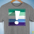 Gay Male Pride Flag Exclamation Point Premium Unisex T-Shirt