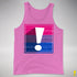 Bisexual Pride Flag Exclamation Point Premium Tank Top - Neon Pink