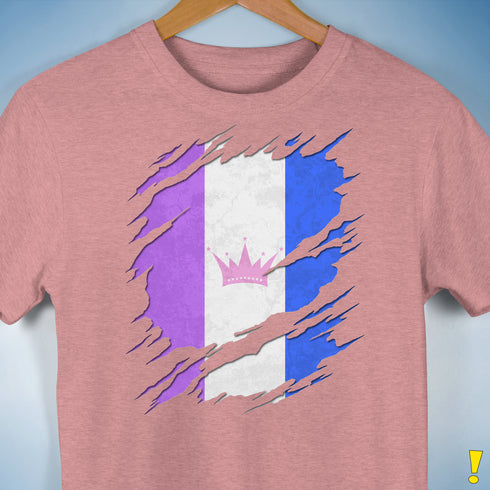 Drag Pride Flag Ripped Reveal Premium Unisex T-Shirt