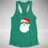 Santa’s Gilbert Baker LGBTQ Pride Flag Shades Racerback Tank - Kelly Green