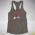 Believe Drag Pride Flag Jingle Bell Racerback Tank - Dark Grey