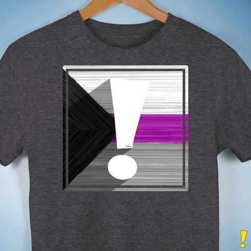 Demisexual Pride Flag Exclamation Point Premium Unisex T-Shirt - Dark Grey Heather