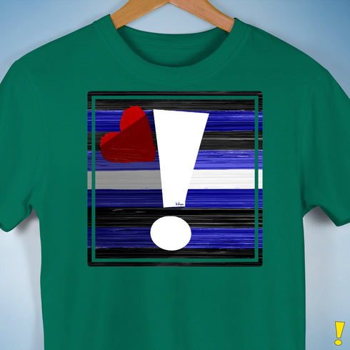 Leather Pride Flag Exclamation Point Premium Unisex T-Shirt