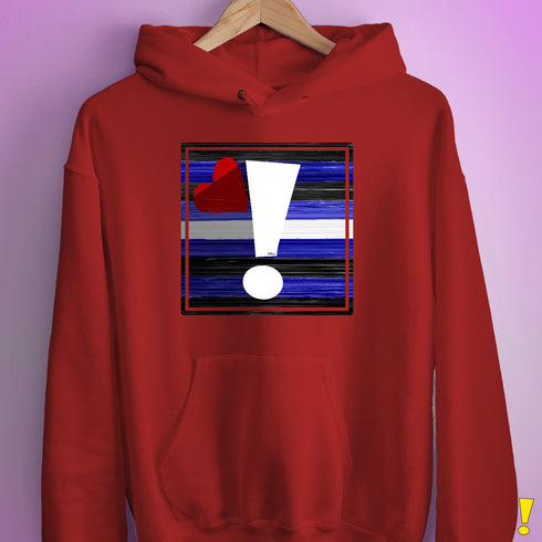 Leather Pride Flag Exclamation Point Hoodie