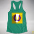 Intersex Pride Flag Exclamation Point Racerback Tank - Kelly Green