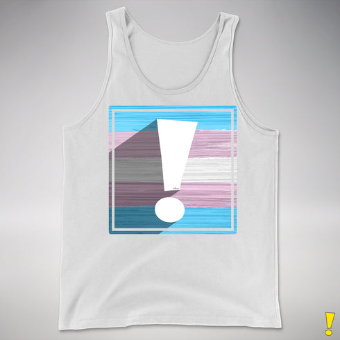 Transgender Pride Flag Exclamation Point Premium Tank Top