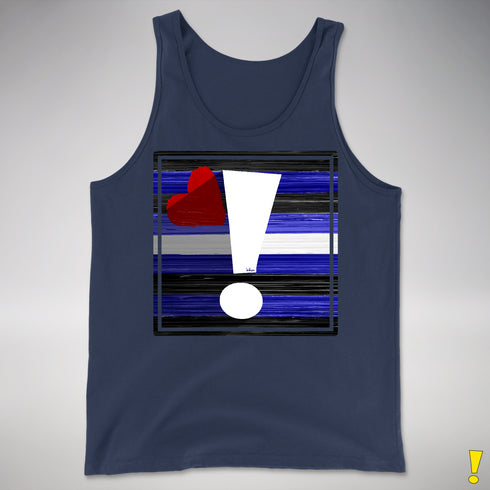 Leather Pride Flag Exclamation Point Premium Tank Top
