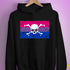 Bisexual Pride Pirate Flag Hoodie - Black