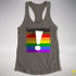 LGBTQ Philly Pride Flag Exclamation Point Racerback Tank