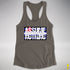 Assume Nothing Leather Pride Flag Racerback Tank