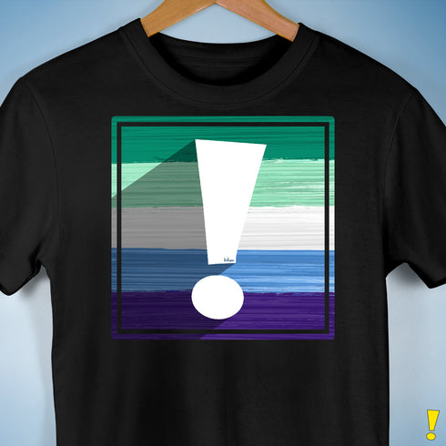 Gay Male Pride Flag Exclamation Point Premium Unisex T-Shirt