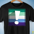 Gay Male Pride Flag Exclamation Point Premium Unisex T-Shirt