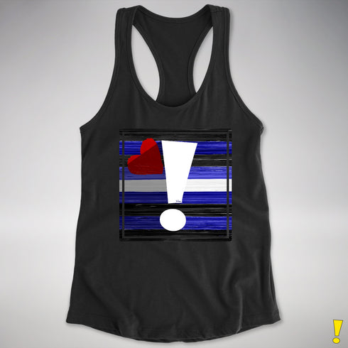 Leather Pride Flag Exclamation Point Racerback Tank