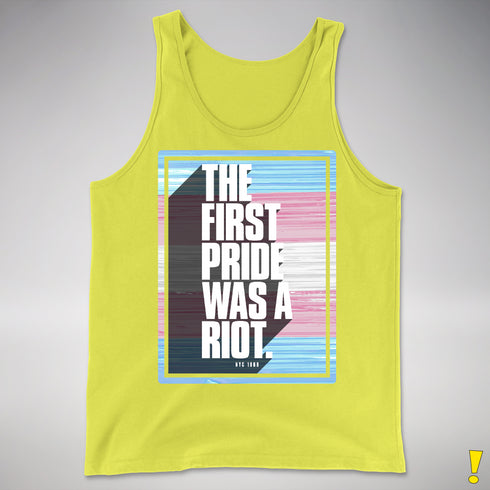 The First Pride Was a Riot - Trans Pride Flag Premium Tank Top